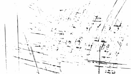 Abstract grunge texture with sharp black scratches and distressed lines on a white background