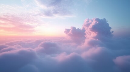 Canister spray substance A stunning view of pastel clouds illuminated by the soft glow of sunset, creating a serene and dreamy atmosphere.