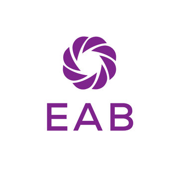 EAB logo design on white  background.