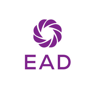 EAD logo design on white  background.