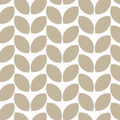 brown colour leaf vector pattern with white background