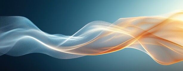 Canister spray substance Abstract waves of light swirling in blue and orange tones, creating a sense of movement and tranquility.