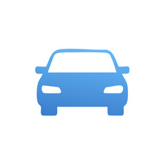 Obraz premium Front view of a Generic light blue car, automotive illustration