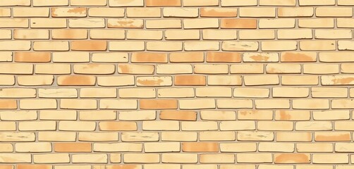 Obraz premium Seamless beige brick wall texture, horizontal layout , orderly background, background texture