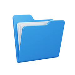 3D Blue File Folder Icon