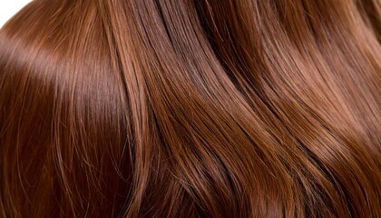 Fototapeta premium Close-up of smooth, brown, wavy hair