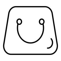  Simple shopping bag outline.