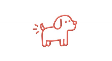Cute cartoon dog illustration