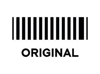 Barcode Design With Original Text Logo Vector