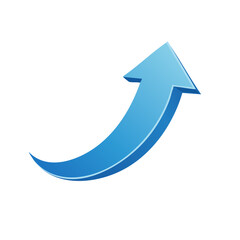 Curved Arrow Illustrating Business Growth and Positive Directional Progress