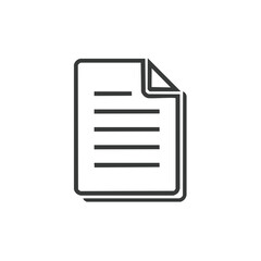 Paper Stack Outline Icon Document Symbol with Folded Corner for Reports or Forms
