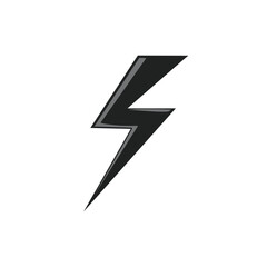 Abstract Black Lightning Bolt Graphic Illustration Energy Flash Power Symbol