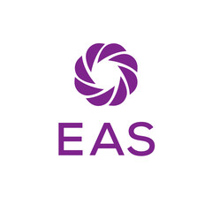 EAS logo design on white  background.