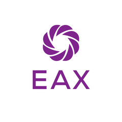 EAX logo design on white  background.