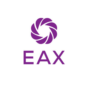 EAX logo design on white  background.