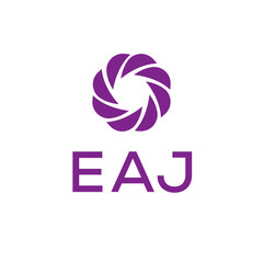 Fototapeta premium EAJ logo design on white background.