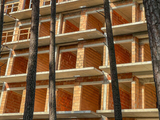Construction of apartments on the Baltic Sea in Mrzezyno in Poland