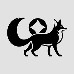 Obraz premium Stylized fox logo icon vector for brand identity and corporate use