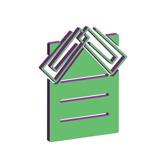 Paperclip icon design template