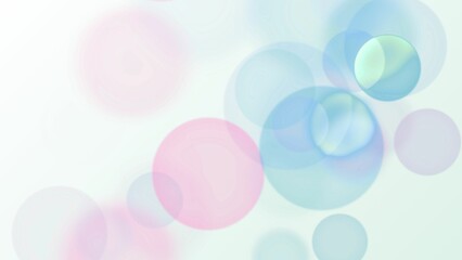Soft pastel bokeh background with translucent circles in pink, blue, and green hues. Minimalist abstract design ideal for greeting cards, baby shower themes, or gentle digital visuals