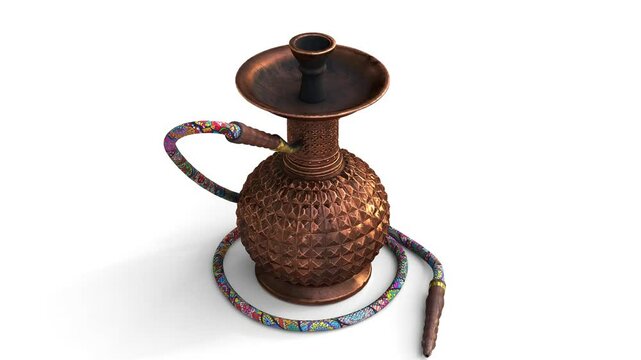 hookah on white background