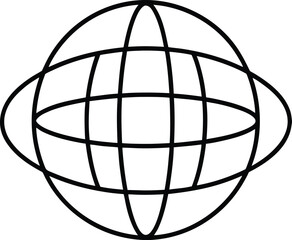 grid tied solar system icon vector line art on transparent background