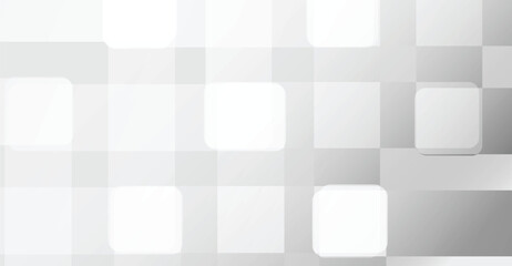 Abstract Grey and White Geometric Pattern with Soft Rounded Squares.