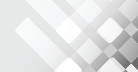 Abstract Gray and White Geometric Pattern with Rounded Squares.