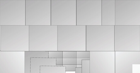 Abstract Grey Geometric Composition of Rectangular Panels.