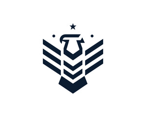 Abstract military eagle vector emblem design