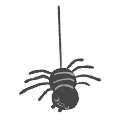上から降りてきた蜘蛛のイラスト