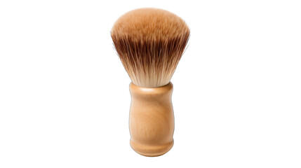 Shaving brush with wood handle, and closeup in Transparent Background