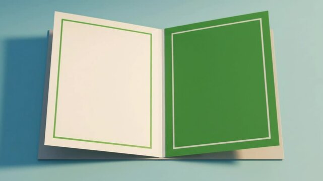 Green and White Brochure Mockup Animation: A Versatile Design Template for Presentations