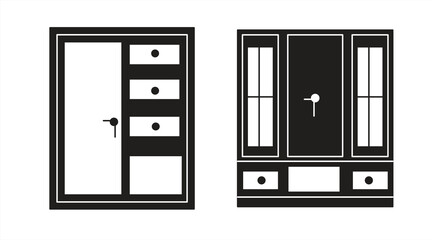 wardrobe icon, Different style icon set, Pixel perfect vector graphics, isolated on white background, vector illustration.

