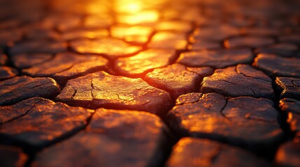 Cracked Earth Texture with Bright Illumination