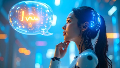 Thoughtful gestures highlight the robot's problem-solving capabilities.  