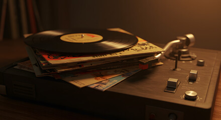 old vinyl record player