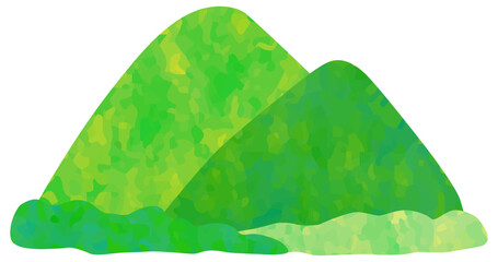 シンプルな山のイラスト ベクター素材