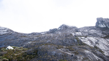 Mountain side staircase of Mount Kinabalu, Sabah, Borneo, Malaysia