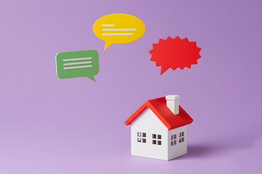 Home and conversation clouds. Home chat. Communication between neighbors. Reviews and comments on rental housing. Neighborhood chats, tenant reviews, rental feedback and Community interaction