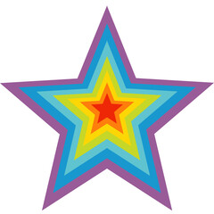 Obraz premium Rainbow Star