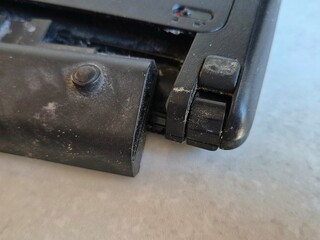 Close-up Laptop battery replacement from an old laptop not used.