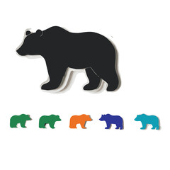 vector illustration of a bear