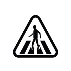 pedestrian crossing sign on white background