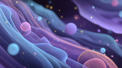 Abstract gradient flow with luminous spheres vibrant color combinations modern aesthetic backdrop for creative graphic