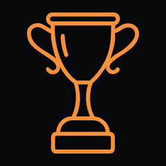 A minimalist icon collection featuring trophy symbols for achievement and light bulb symbols representing innovation, ideas, and creativity, designed in a clean line style for modern use.

