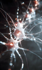 Exploring neural connections a detailed scientific visualization of neuron cells and their intricate communication
