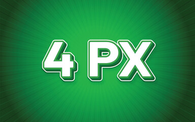 Fresh,3d editable text effect white gradation green style effect