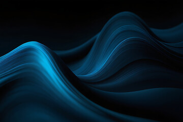 Abstract blue background with dynamic curved lines and a futuristic wave pattern for digital technology illustration.