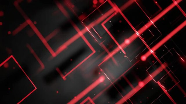red black sleek metallic wall with neon light glowing abstract background, futuristic and technology theme  - Powered by Adobe